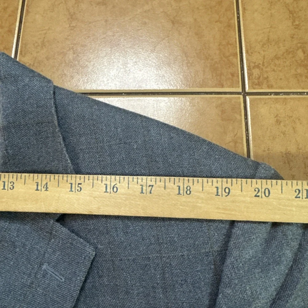 Oscar De La Renta Blazer Mens Sz 44R Blue‎ Plaid Silk Wool Sport Coat Jacket